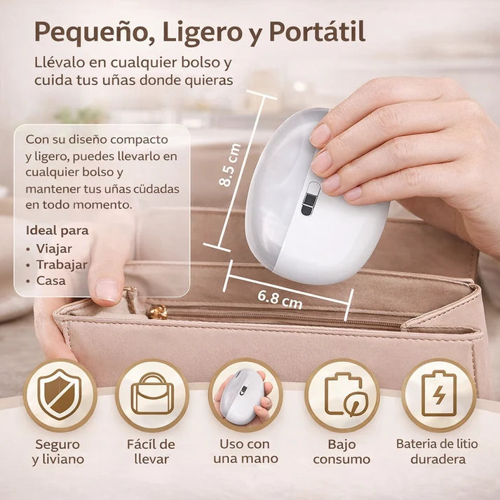 Cortaúñas y Pulidor Eléctrico 3 en 1™ Uñas perfectas en segundos, sin cortes ni esfuerzo